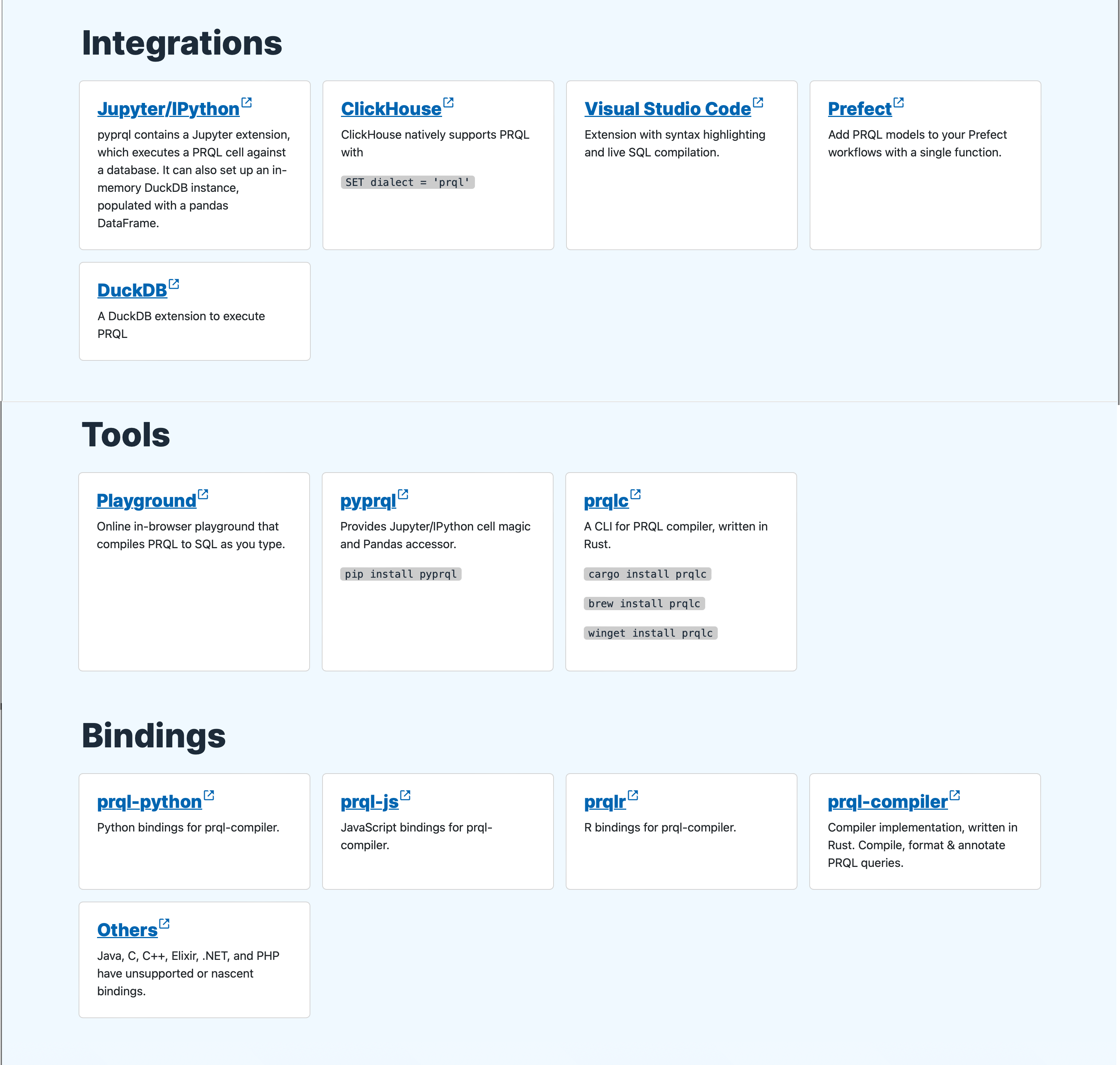 Just look at all of the integrations, tools, and integrations...